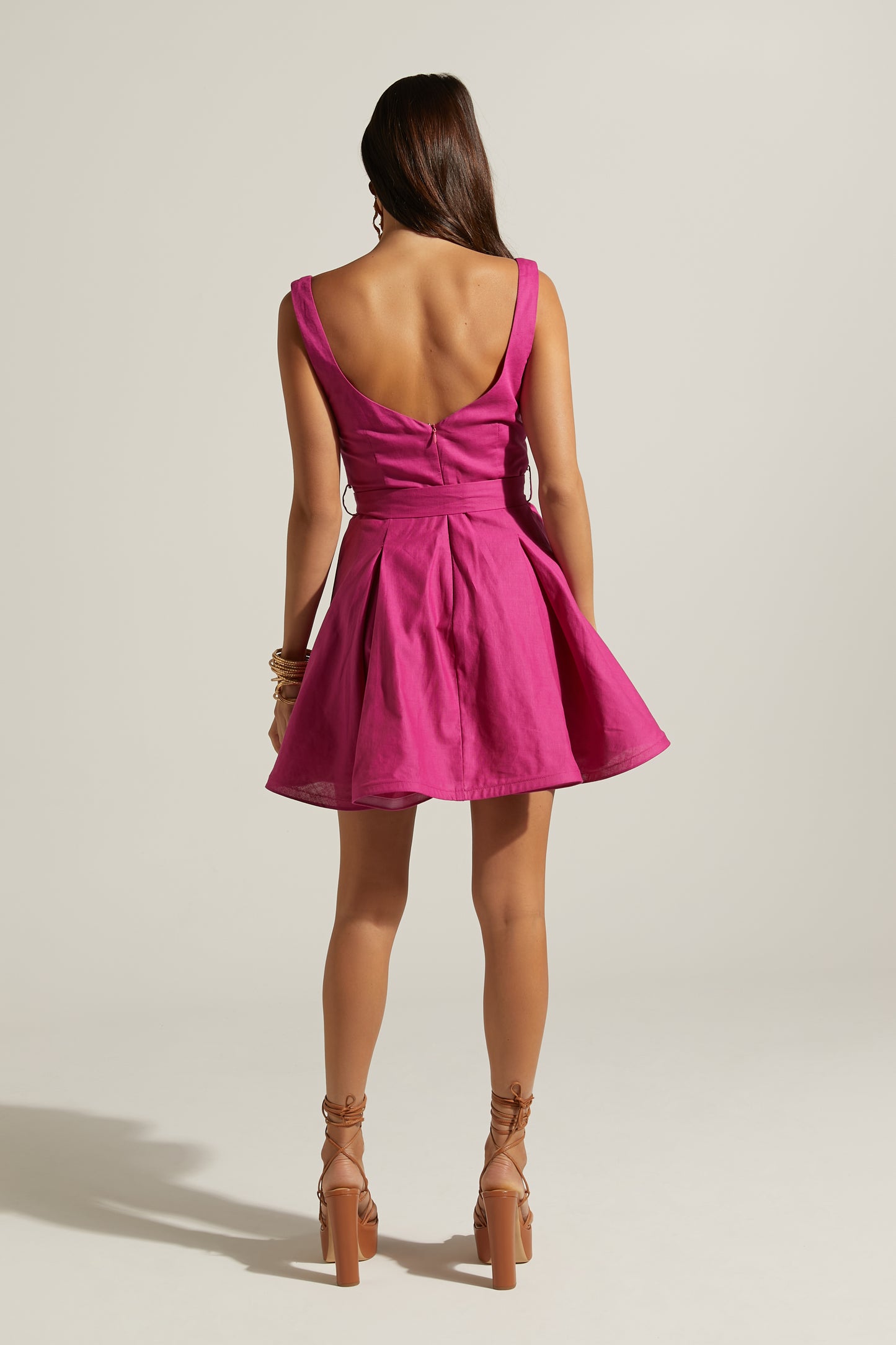 Load image into Gallery viewer, Amalie the Label Aureiette Mini Dress - Magenta
