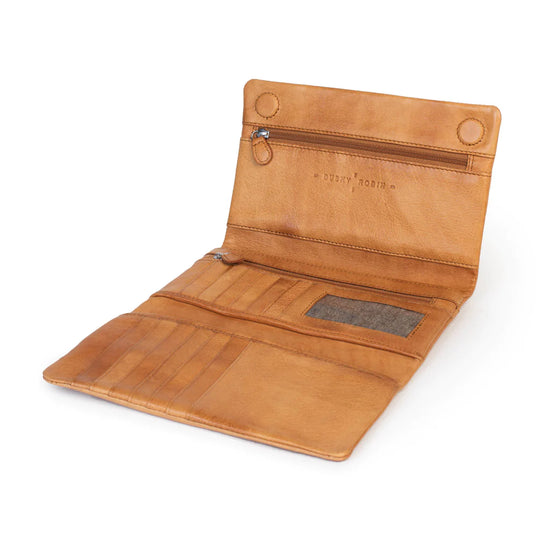 Dusky Robin Leather Emily Purse - Olive