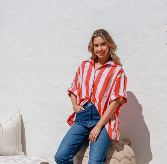Links Top - Delanie Stripe