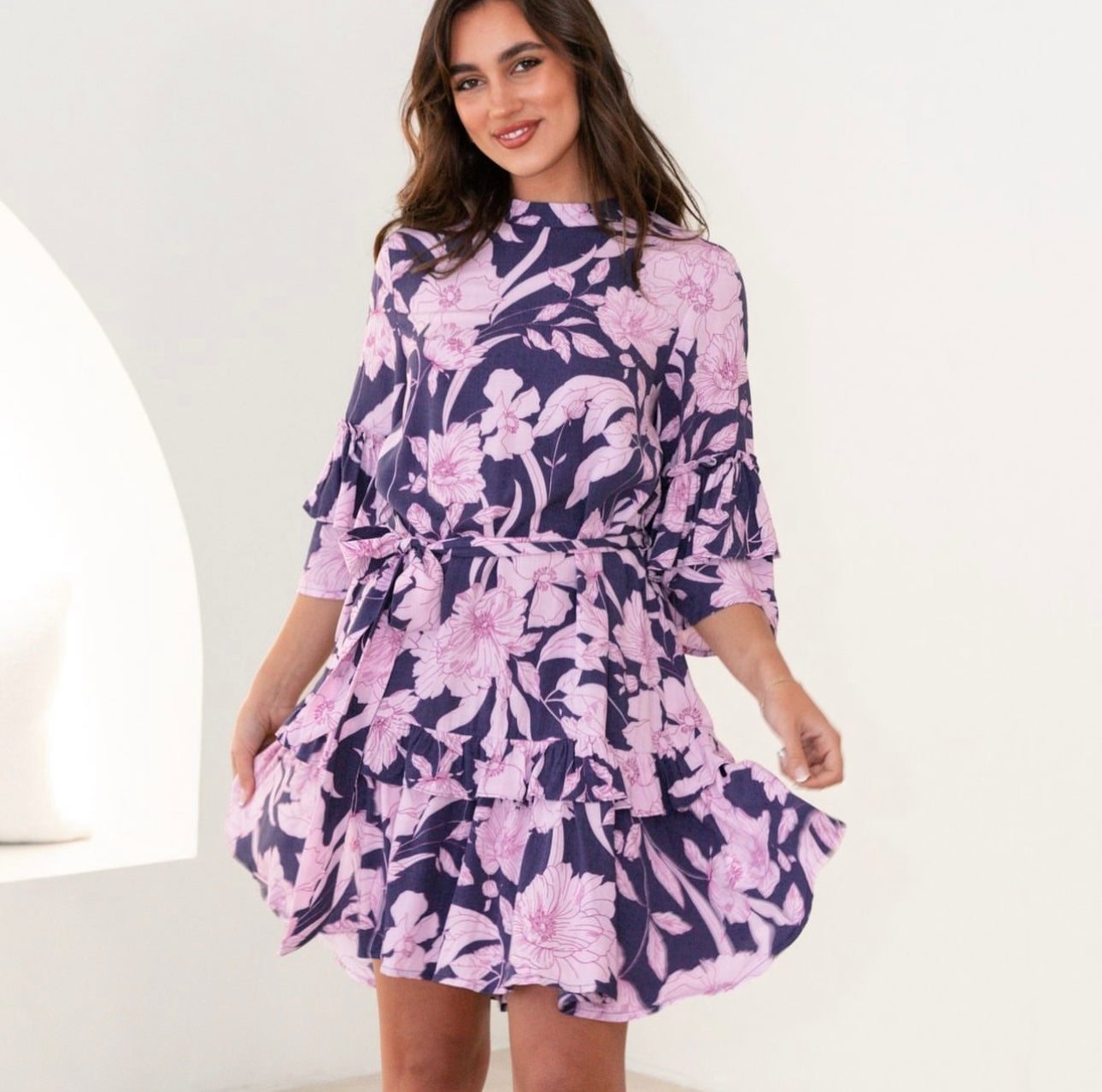 Monaco Dress - Rosario Print