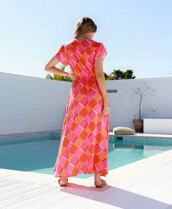 Fresno Maxi Dress - Nudara Pink Print