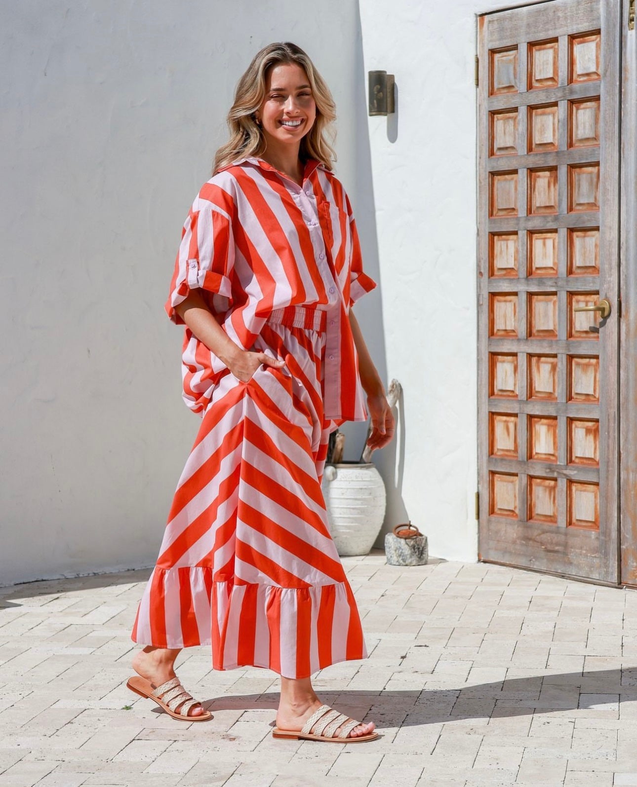 Load image into Gallery viewer, Lima Maxi Skirt - Delanie Stripe

