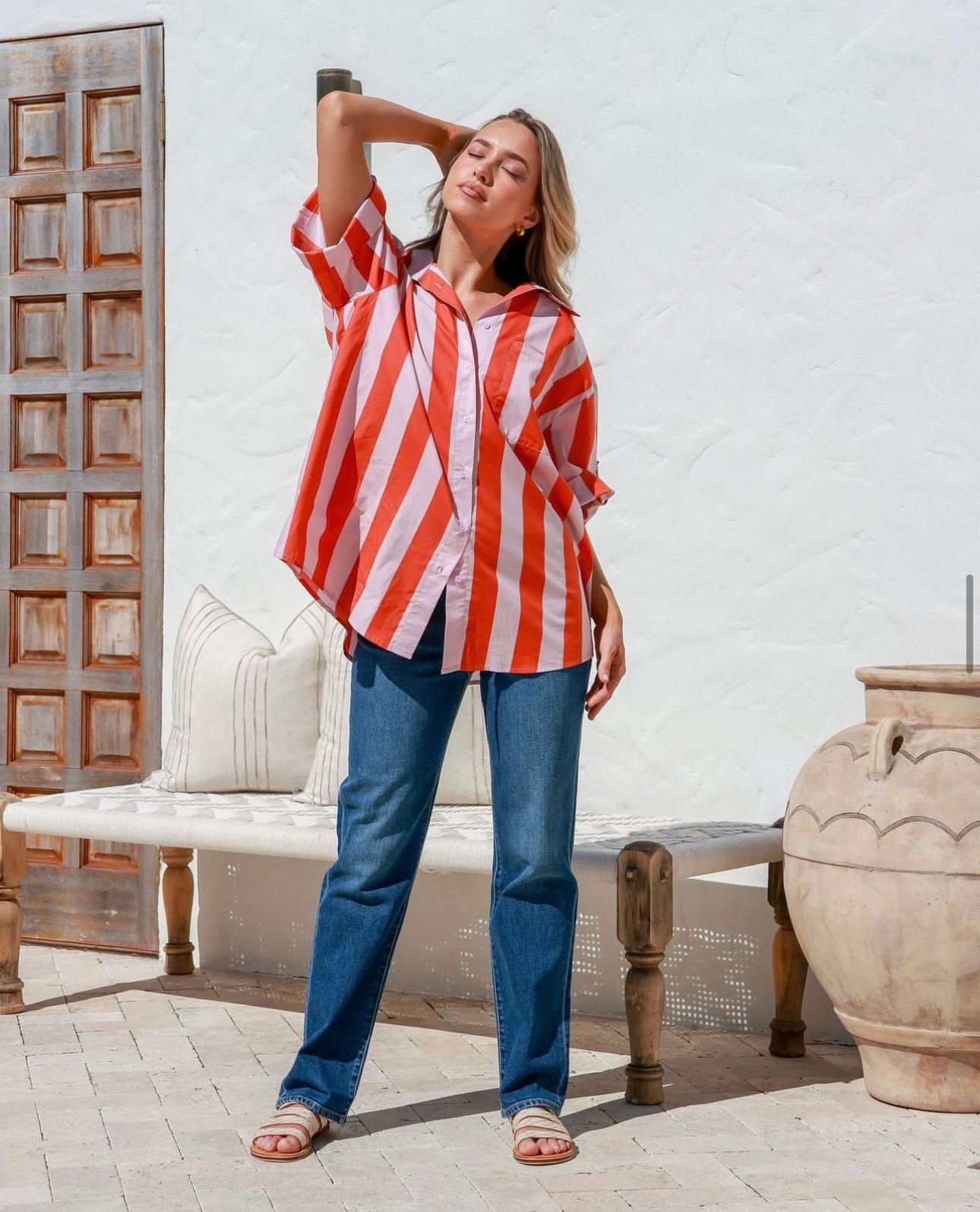 Links Top - Delanie Stripe