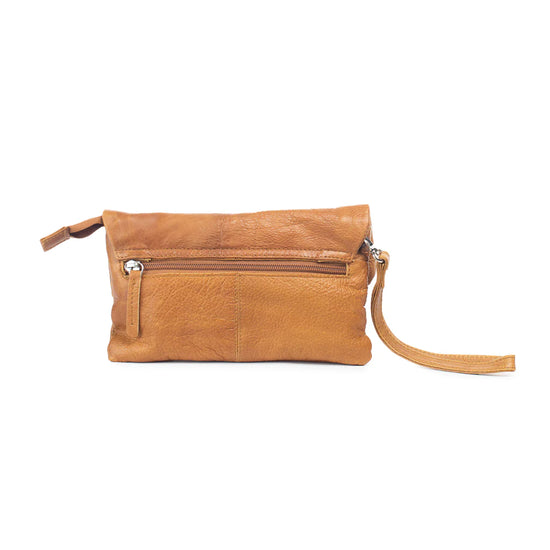 Dusky Robin Leather Lucie Bag/Clutch - Tan