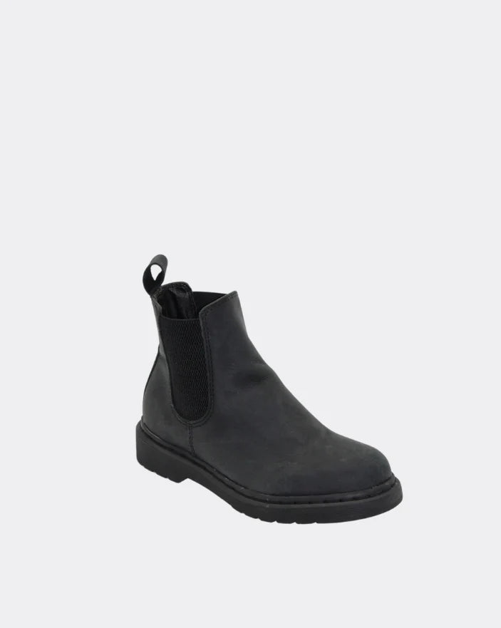 Human Naples Boot - Black Crazy Horse