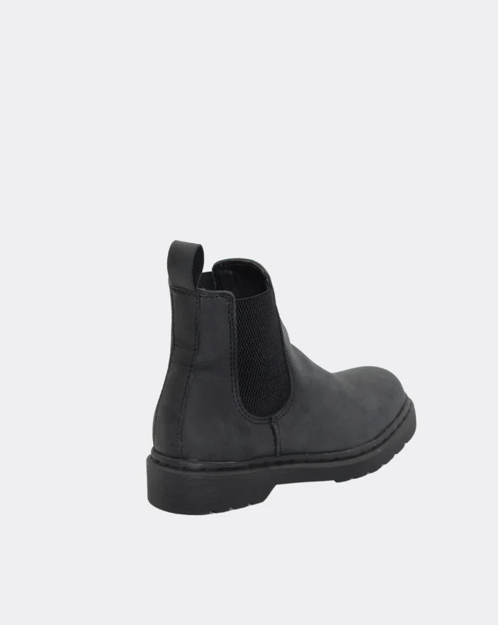 Human Naples Boot - Black Crazy Horse