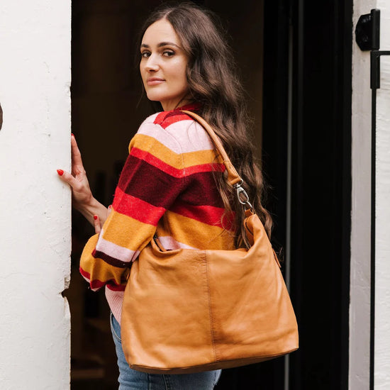 Dusky Robin Leather Adele Bag - Tan