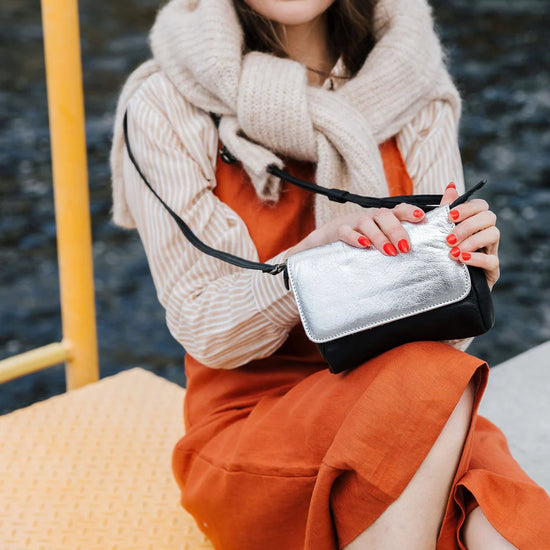 Dusky Robin Leather Sara Bag - Tan/Spot