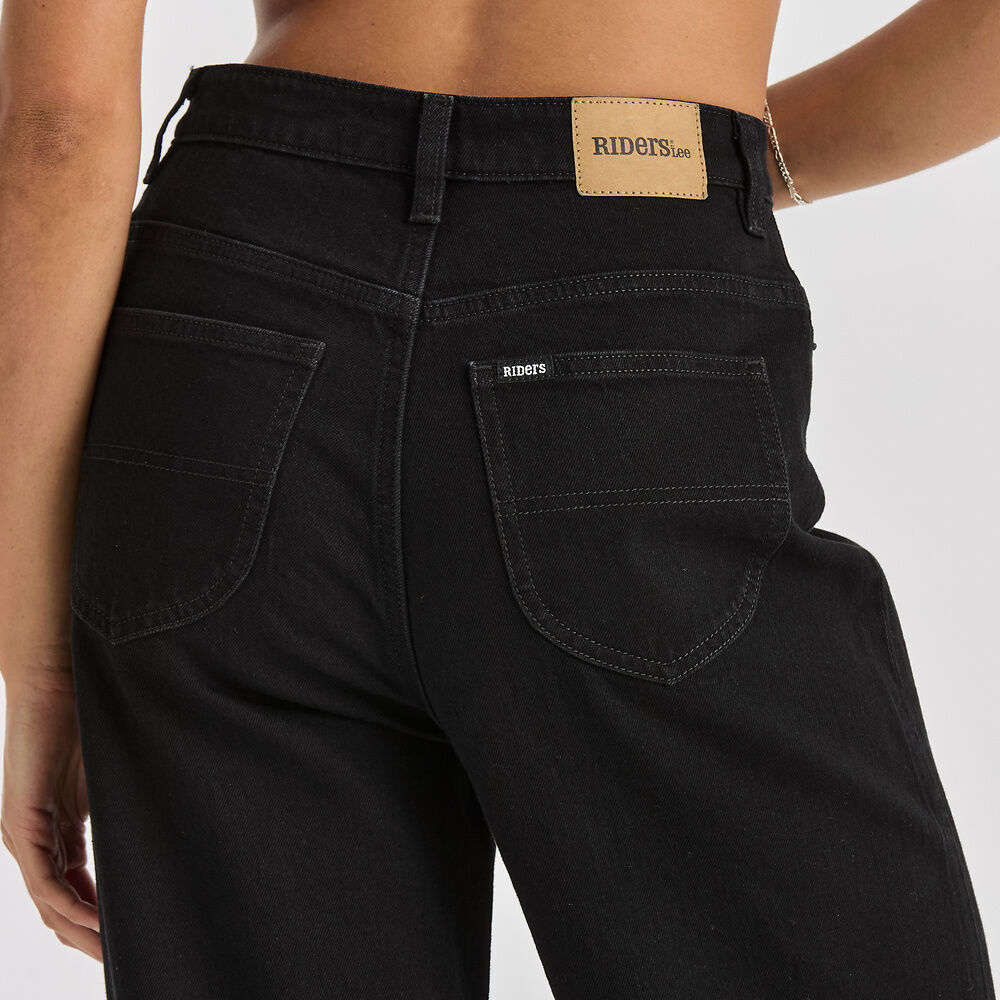 Riders By Lee Hi Wide Jean - Washed Black