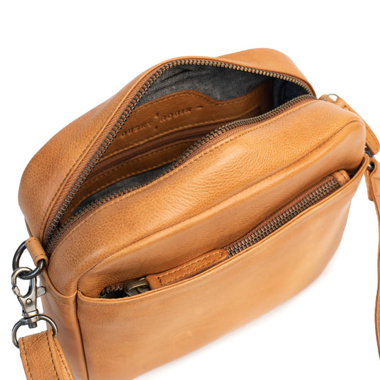Dusky Robin Leather Head In The Clouds Bag - Navy