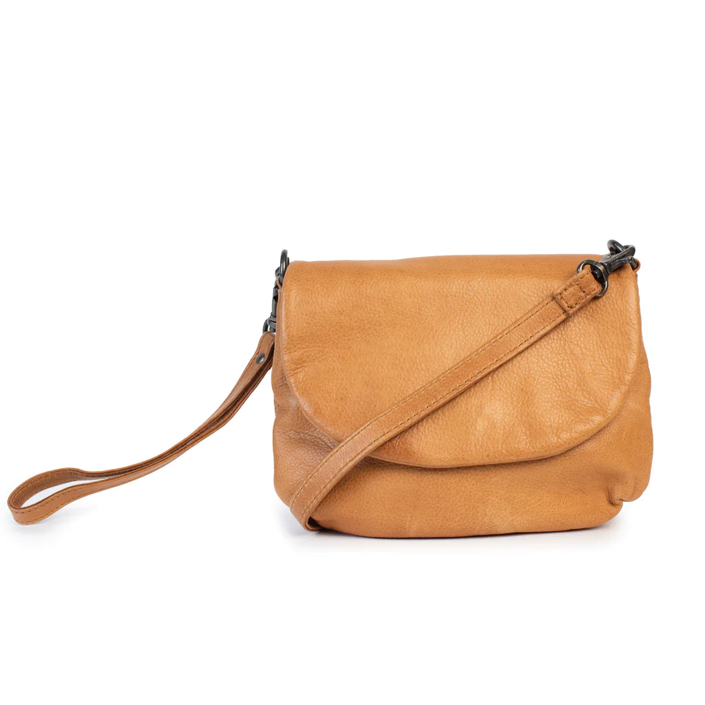 Dusky Robin Leather Zoe Bag/Clutch - Tan