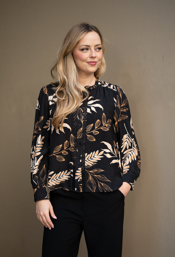 Napmar Printed Blouse - Black