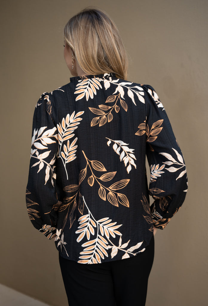 Napmar Printed Blouse - Black