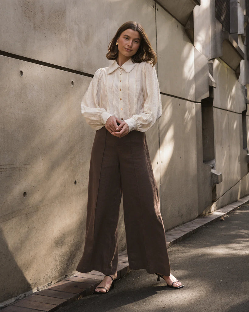 Bastar Trim Detail Blouse - White