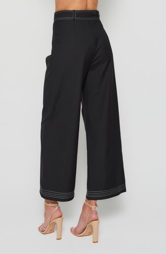 Caston Belted Pants - Black