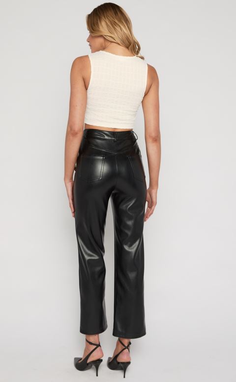 Popcorn Textured Racer Top - White