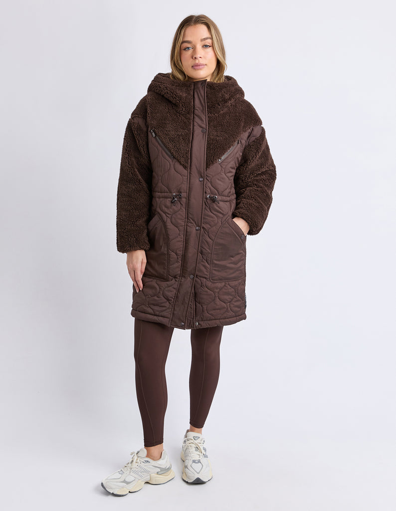 Foxwood Annabella Longline Anorak - Coffee | Laurie Claire Boutique