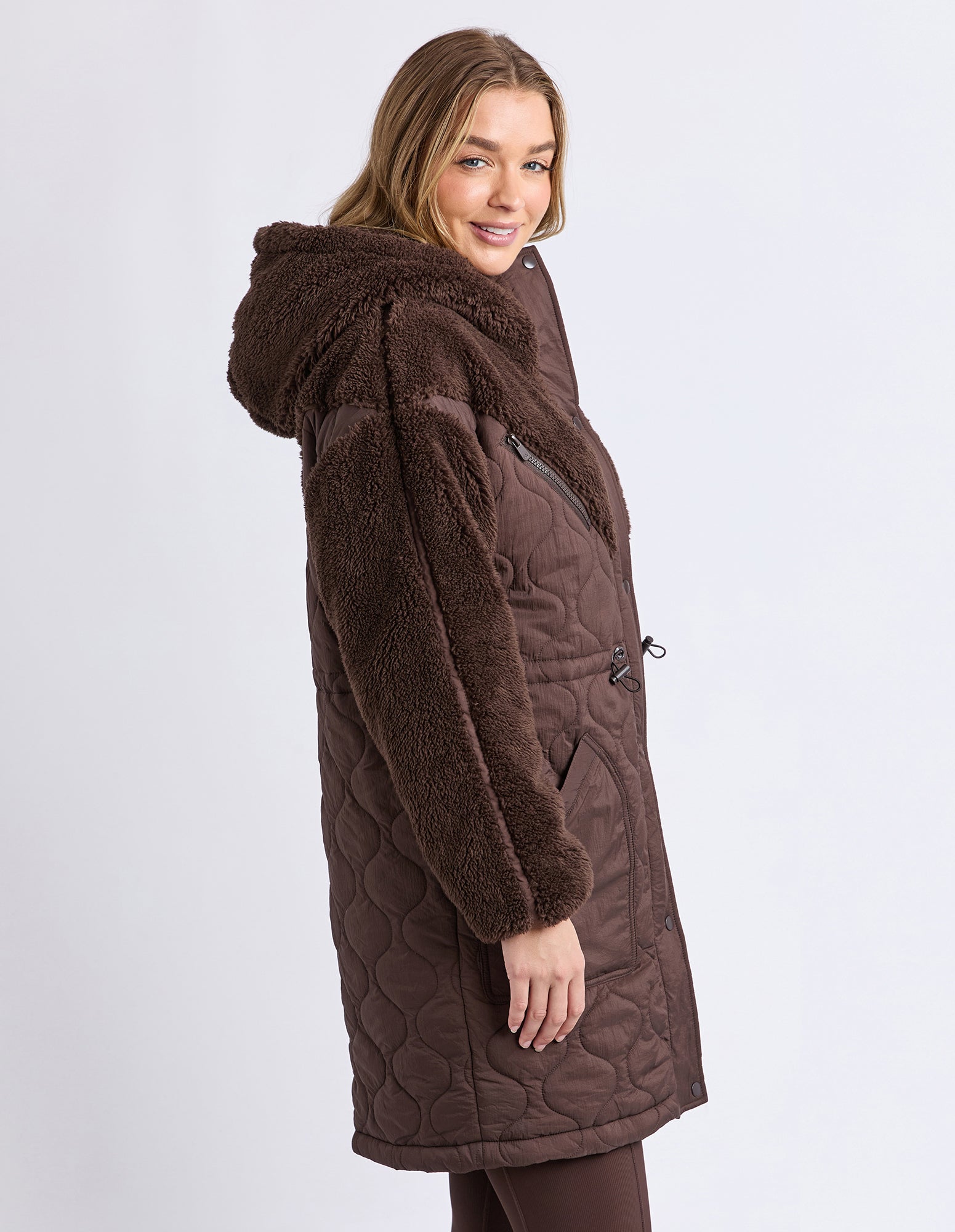 Foxwood Annabella Longline Anorak - Coffee | Laurie Claire Boutique