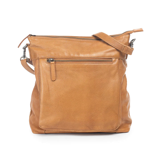 Dusky Robin Leather Bella Bag Medium - Tan