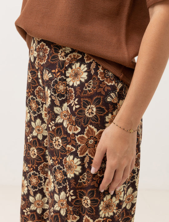 Load image into Gallery viewer, Rhythm Cantabria Floral Wide Leg Pant - Brown
