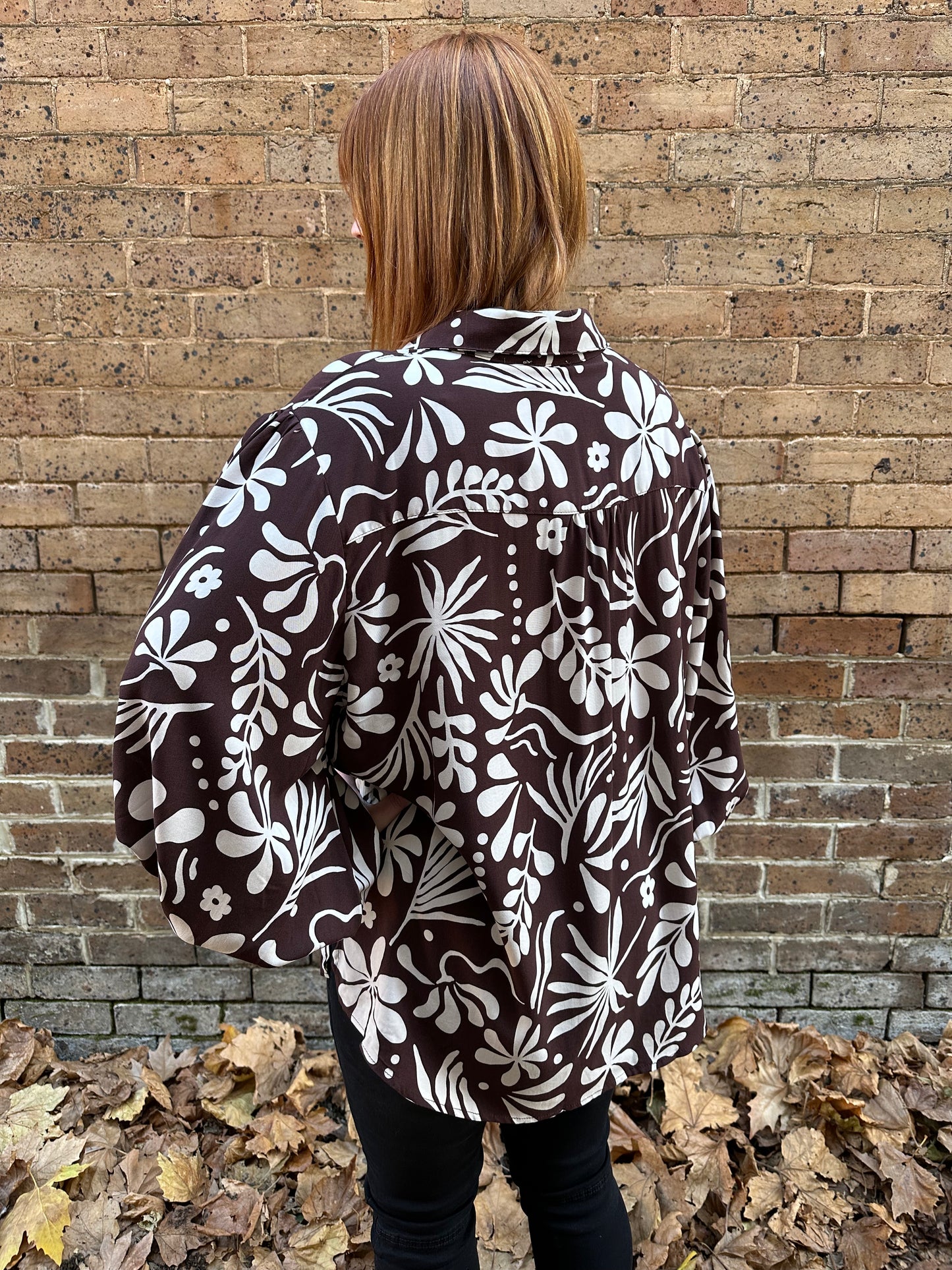 Eley Blouse - Brown Printed
