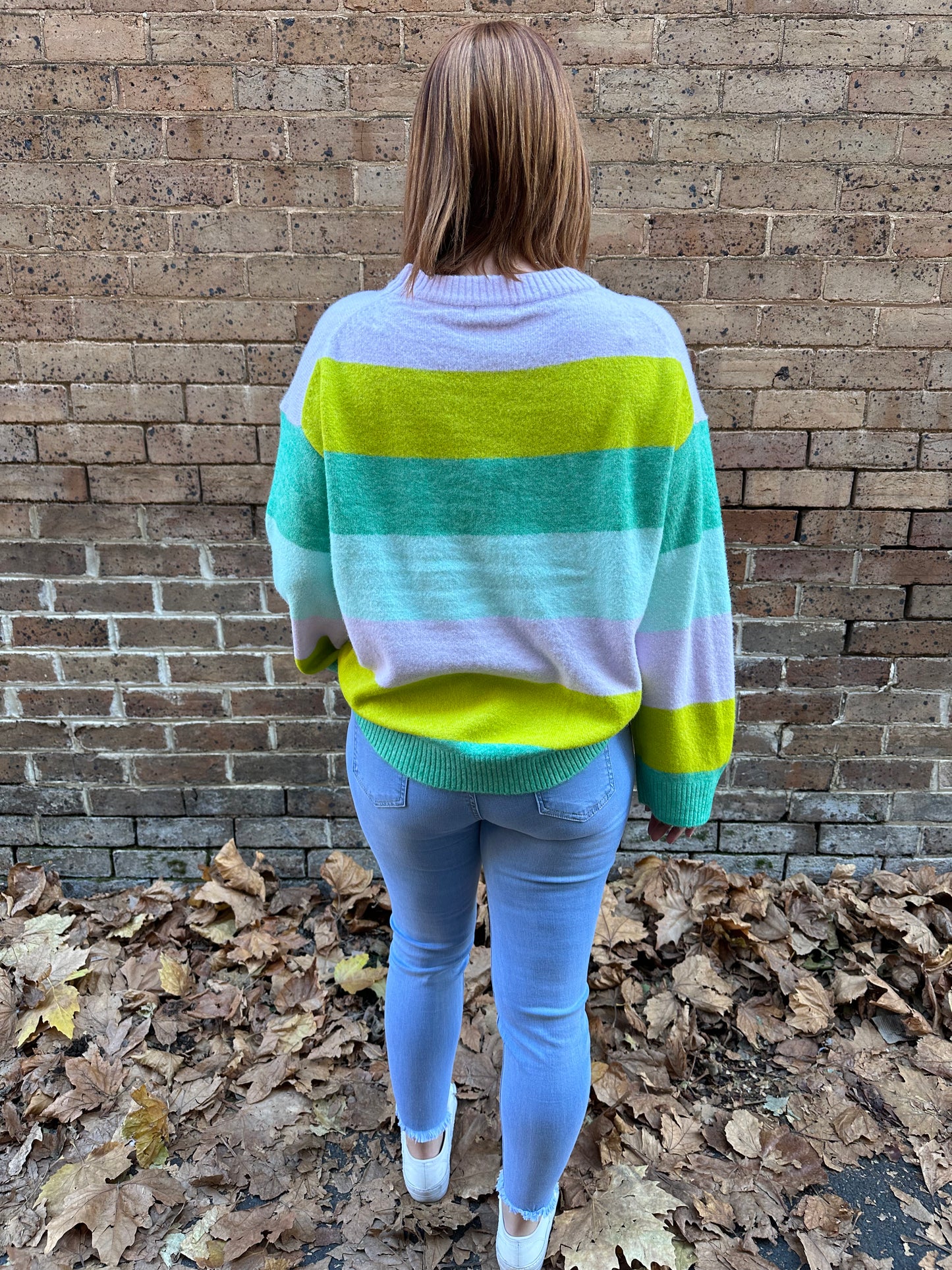 Sandra Stripe Sweater - Green Multi
