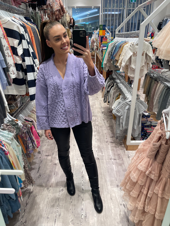 Laarne Button Knit - Lavender
