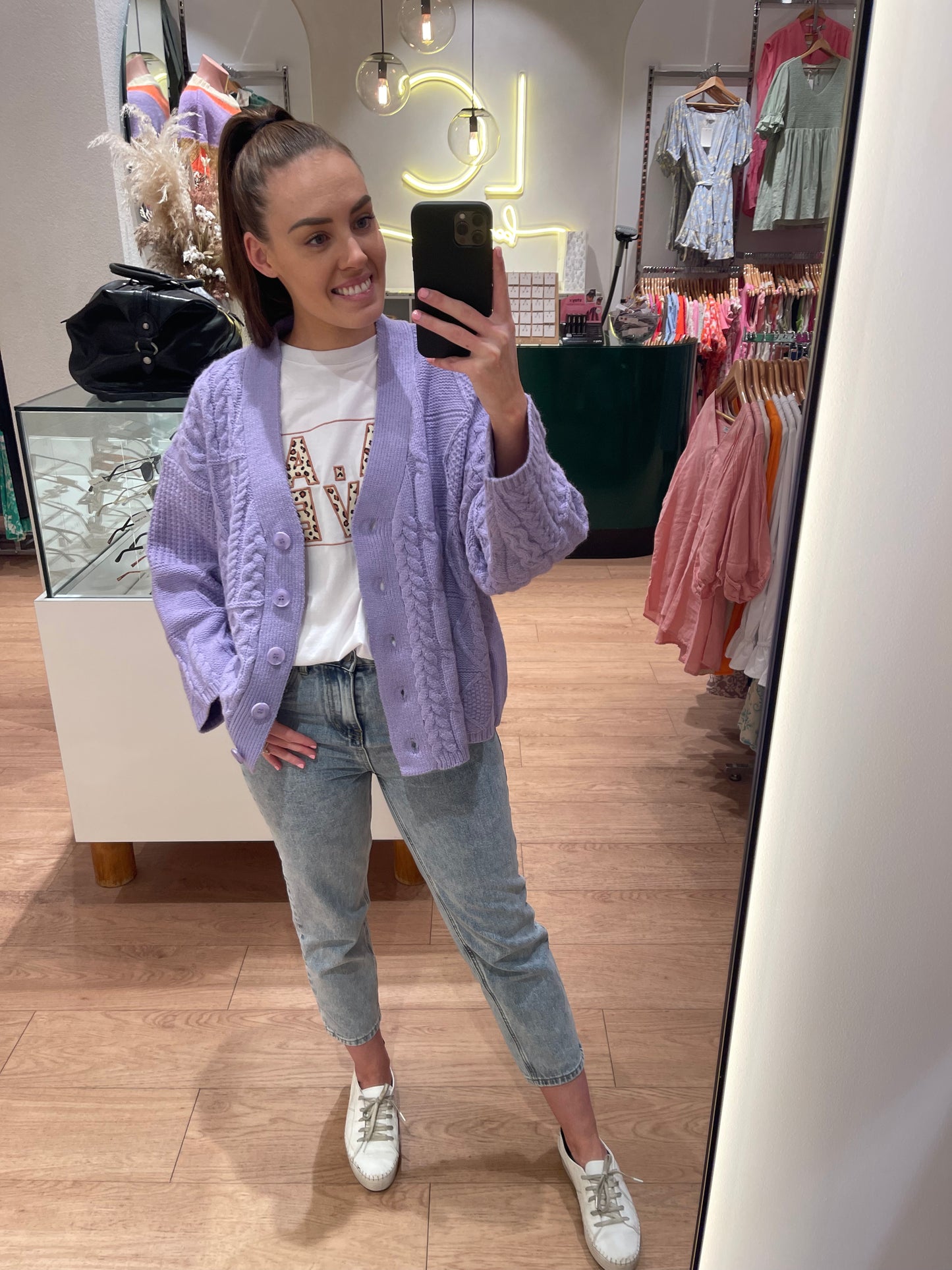 Laarne Button Knit - Lavender