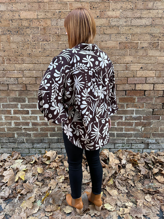 Load image into Gallery viewer, Eley Blouse - Brown Printed
