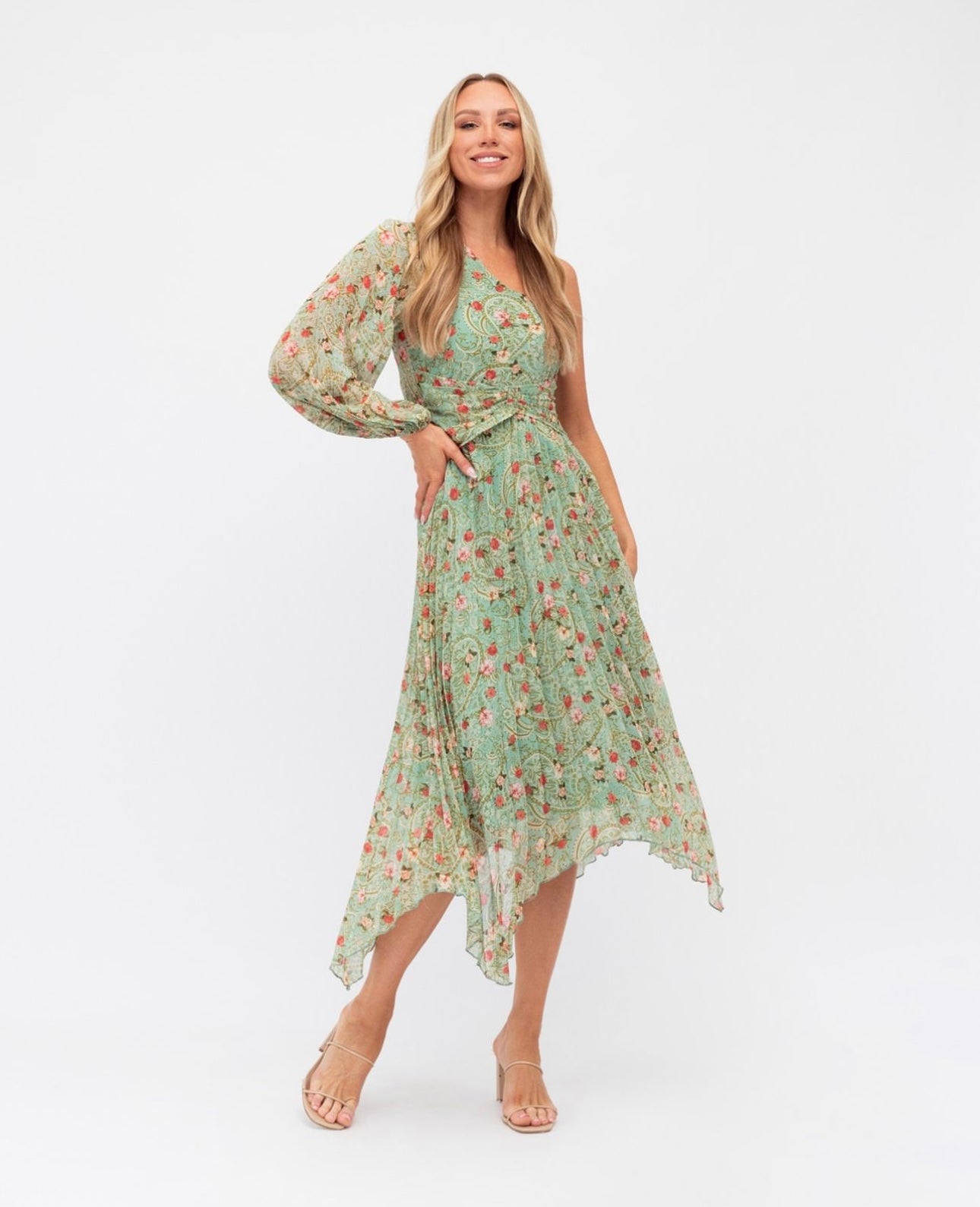 Roeulx Maxi Dress - Green Multi Print