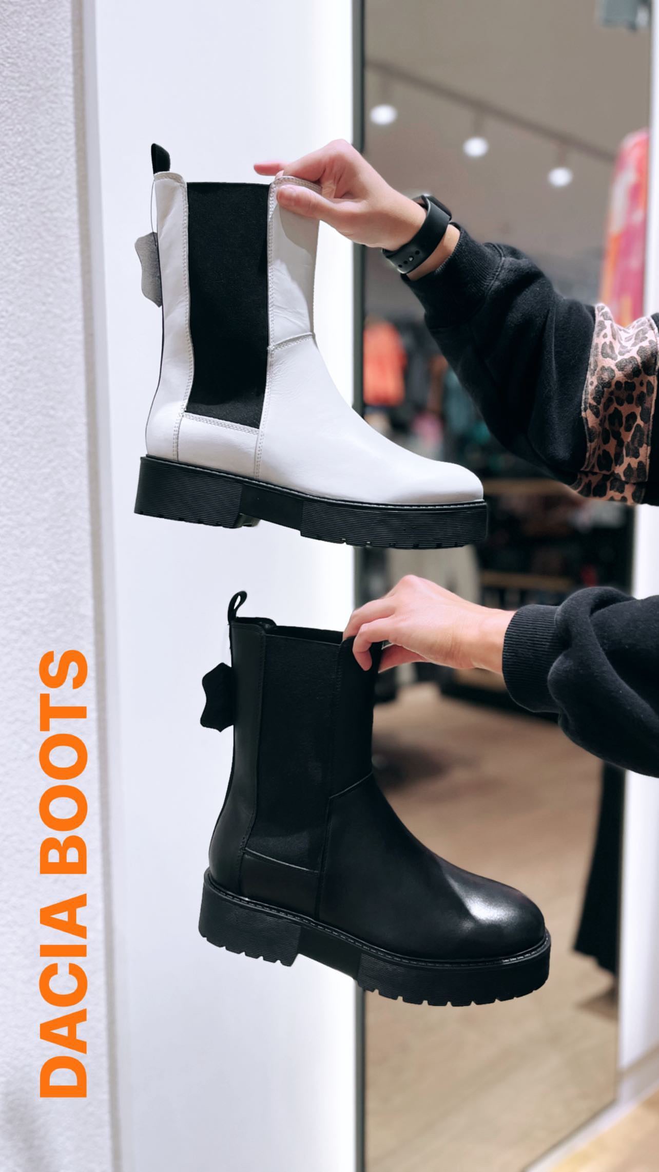 Human Dacia Boot - White Leather
