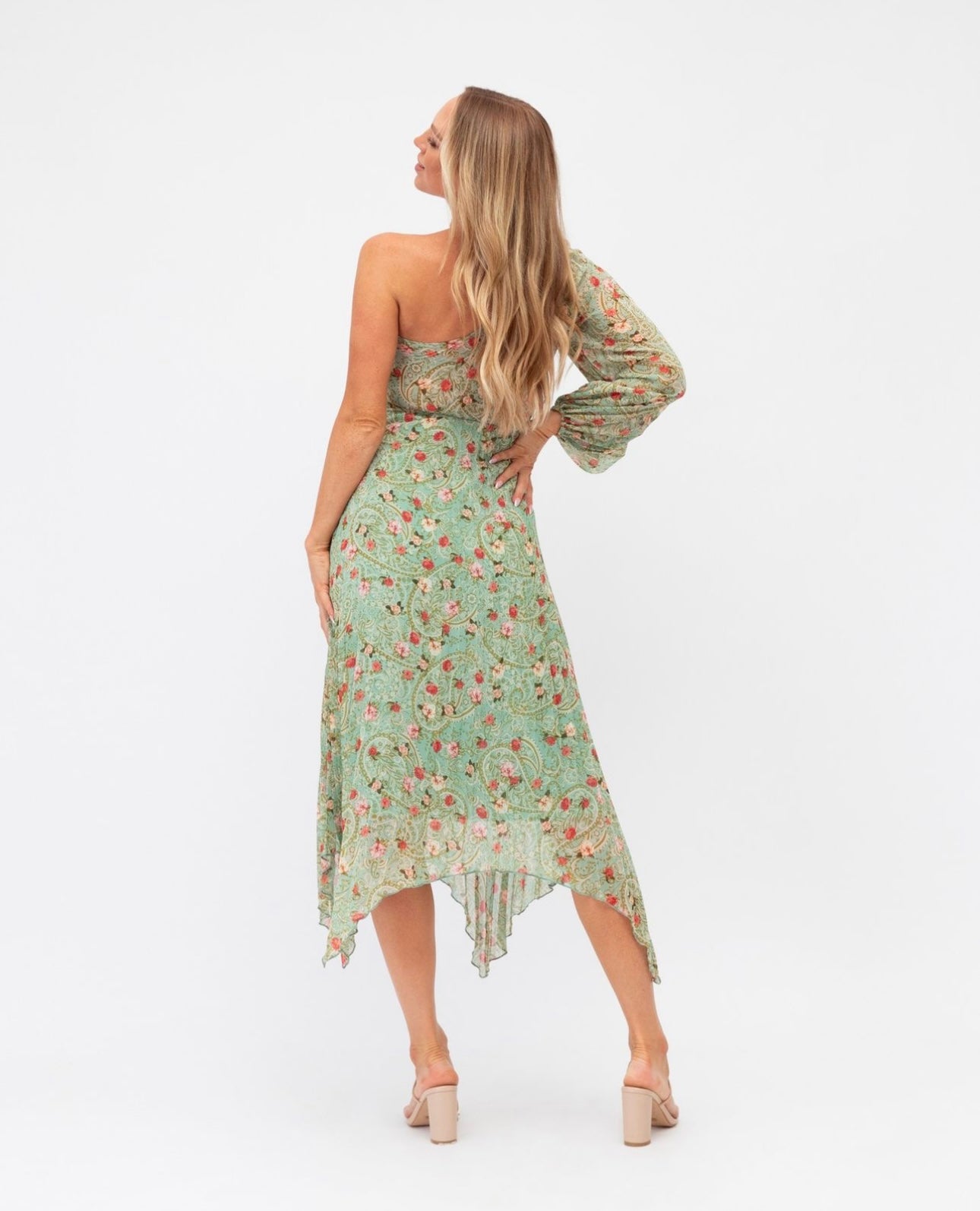Load image into Gallery viewer, Roeulx Maxi Dress - Green Multi Print
