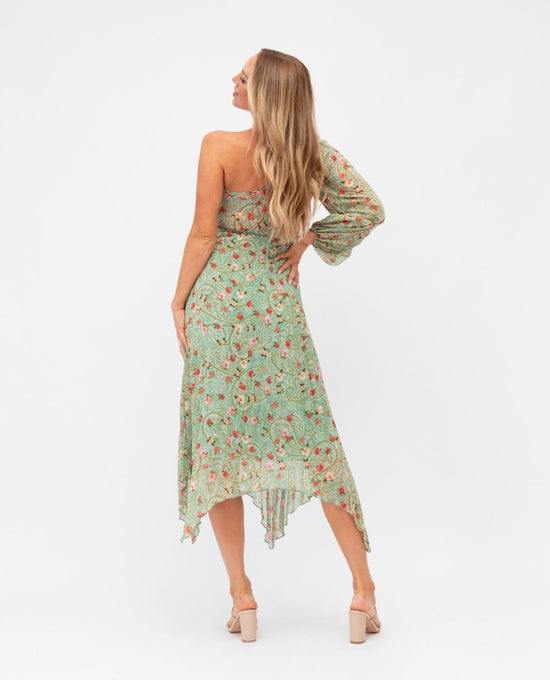 Roeulx Maxi Dress - Green Multi Print