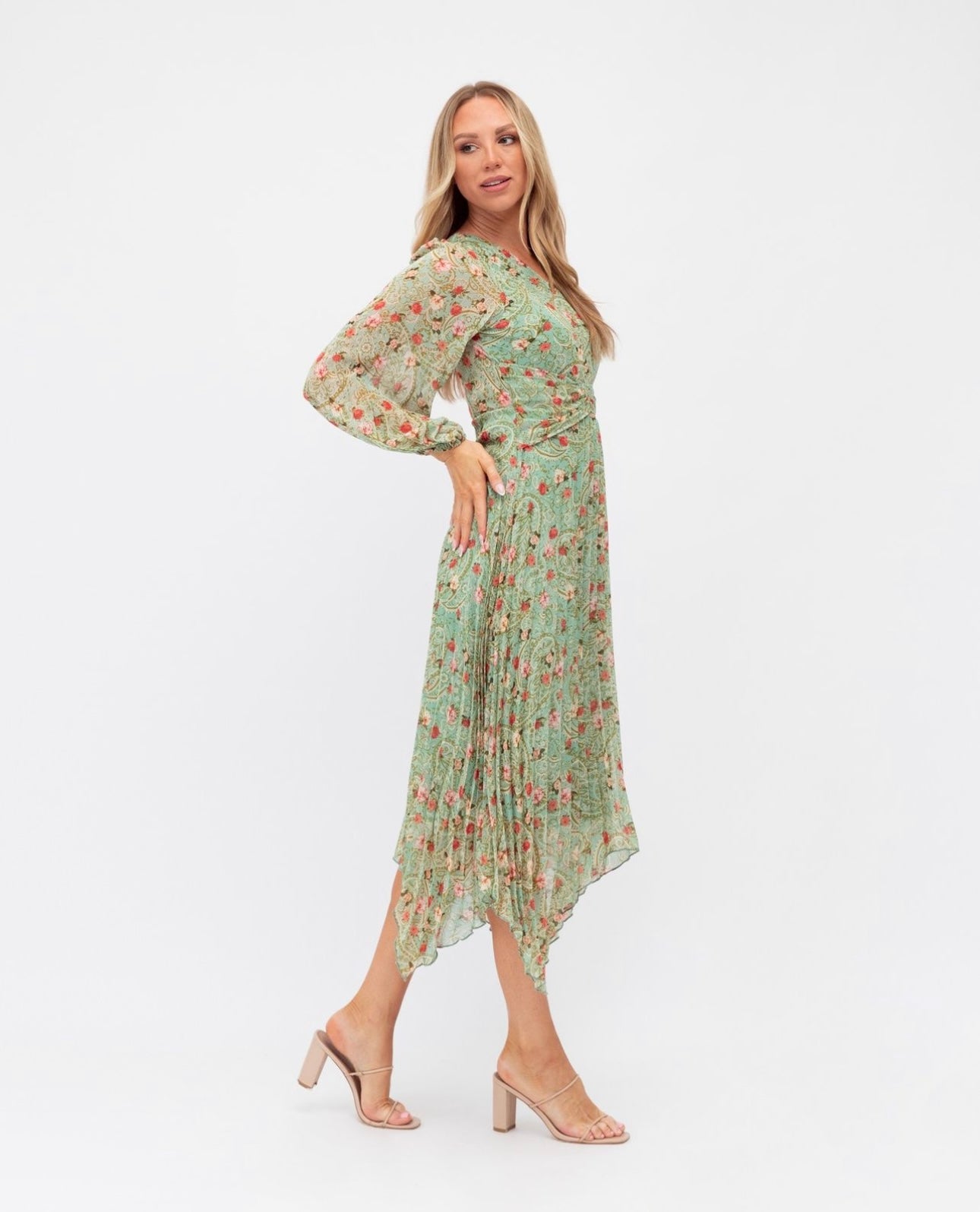 Roeulx Maxi Dress - Green Multi Print