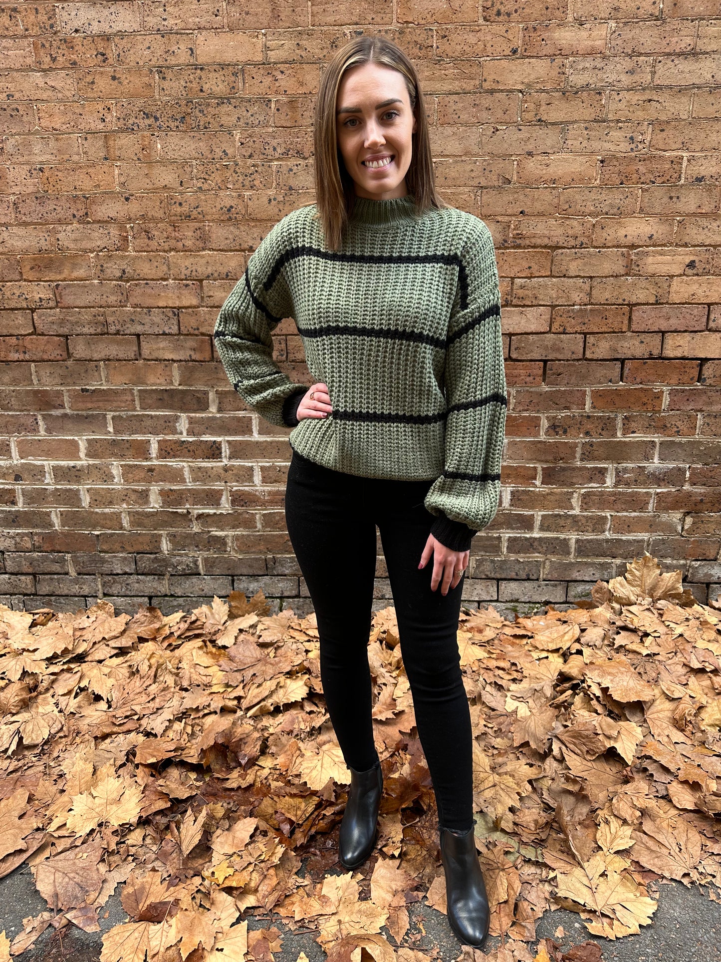 Readow Knit - Green Stripe