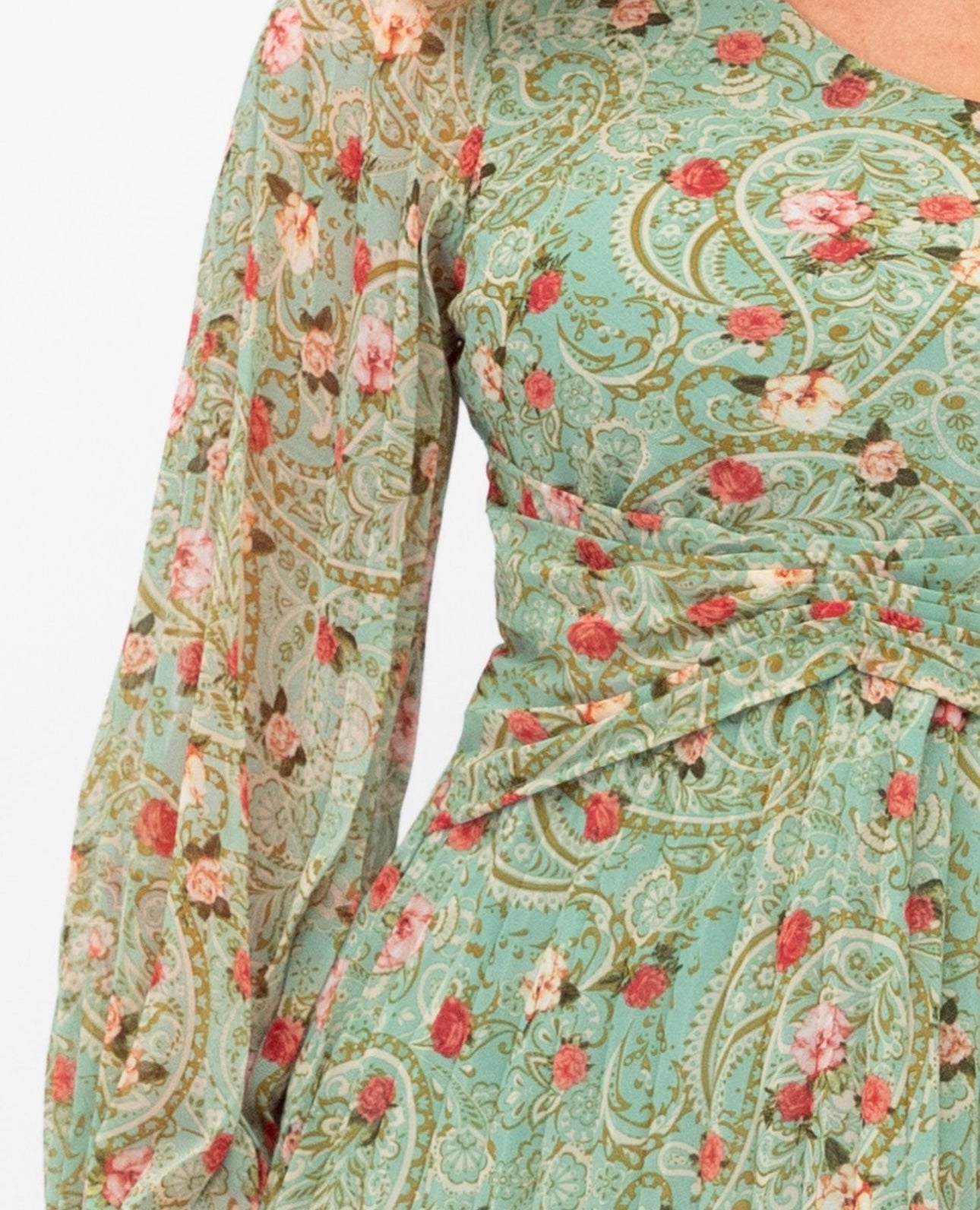 Roeulx Maxi Dress - Green Multi Print