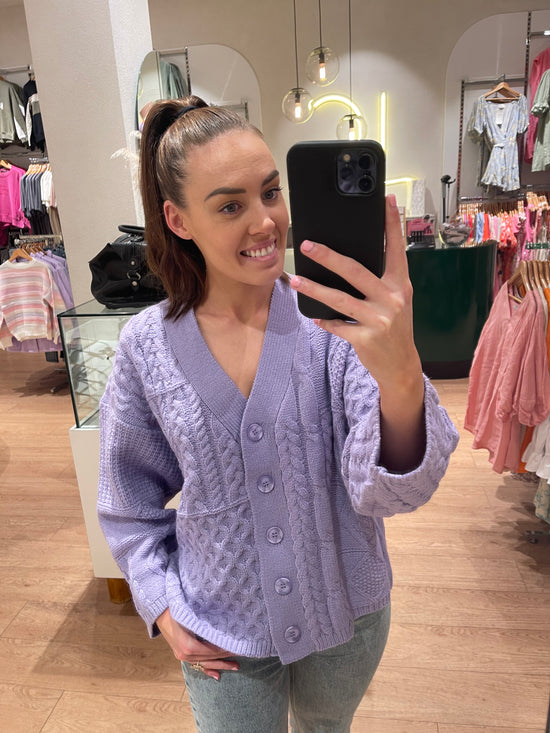 Laarne Button Knit - Lavender