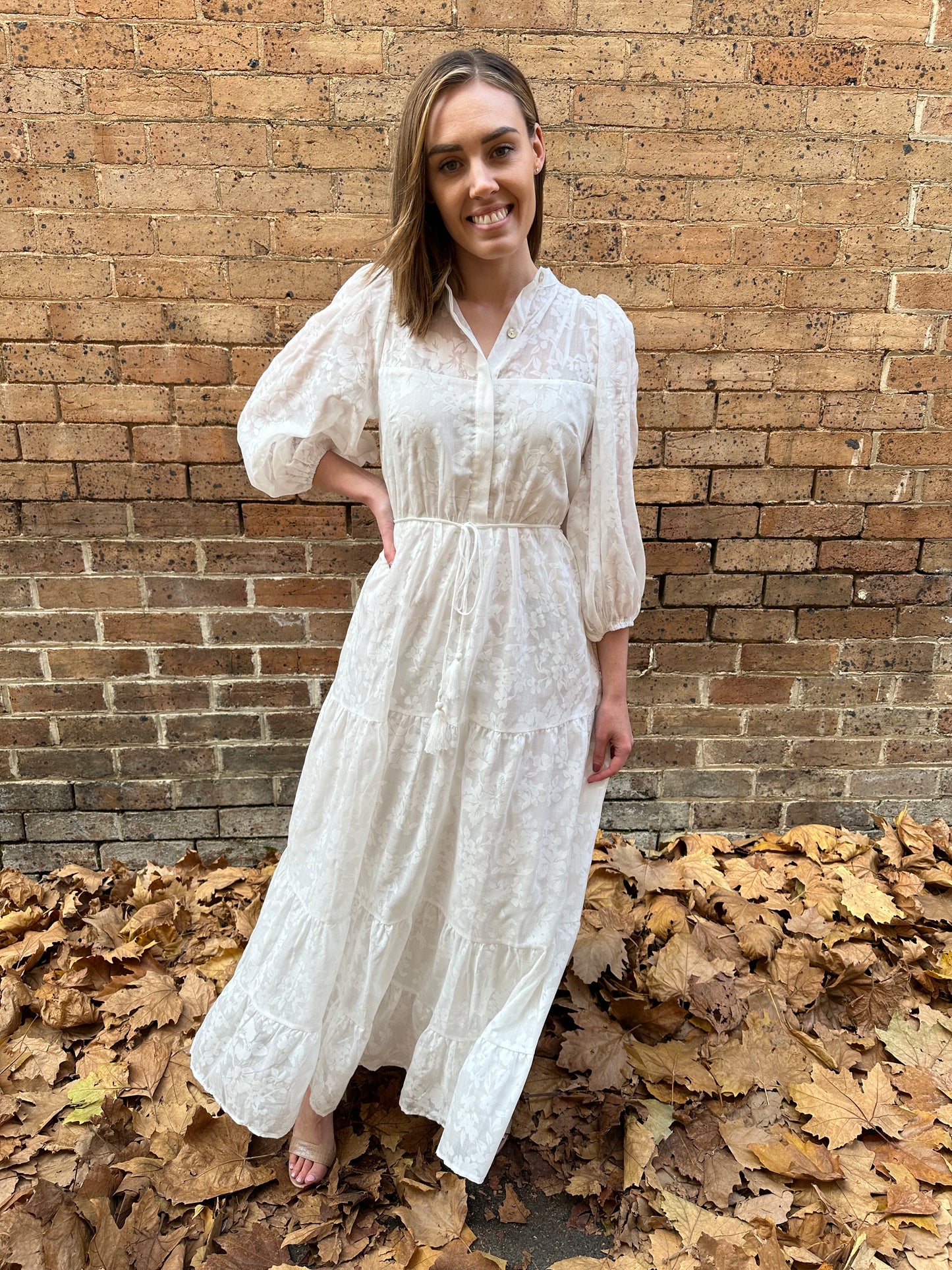 Berxley Floral Maxi Dress - White