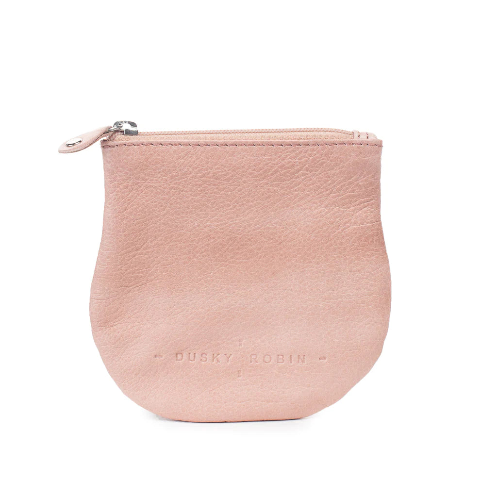 Dusky Robin Leather Lilly Coin Purse - Dusky Pink