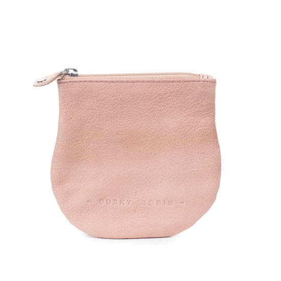 Dusky Robin Leather Lilly Coin Purse - Dusky Pink