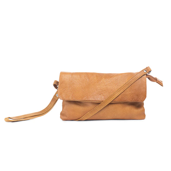 Dusky Robin Leather Lucie Bag/Clutch - Tan