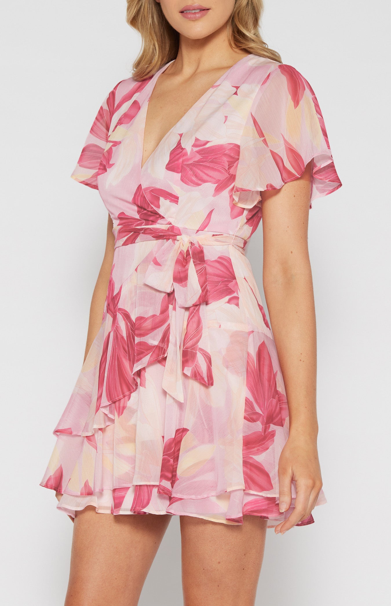 Carlisle Floral Dress - Pink Printed