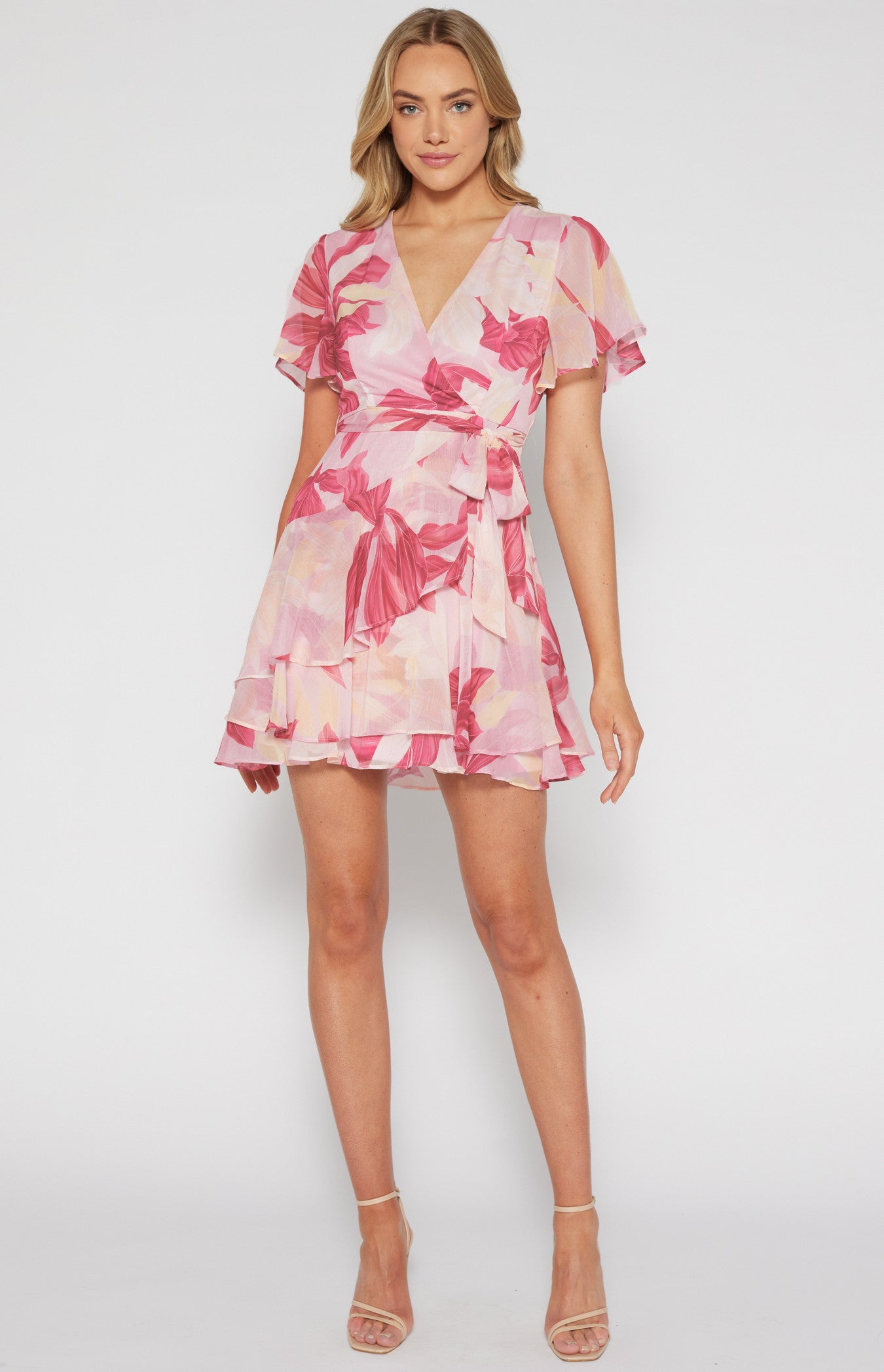 Carlisle Floral Dress - Pink Printed