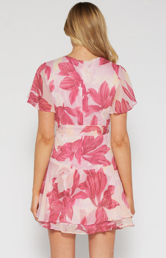 Carlisle Floral Dress - Pink Printed
