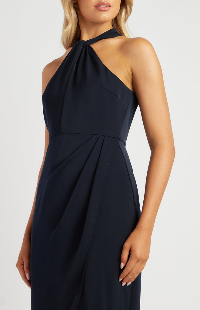 Lonecona Halter Neck Midi Dress - Navy