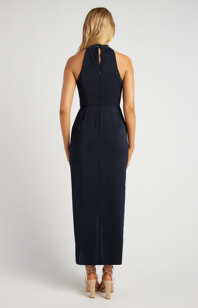 Lonecona Halter Neck Midi Dress - Navy