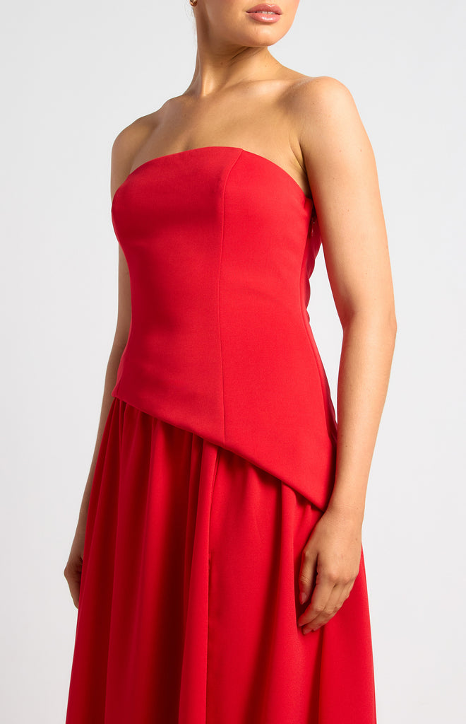Avillmere Strapless Maxi Dress - Red