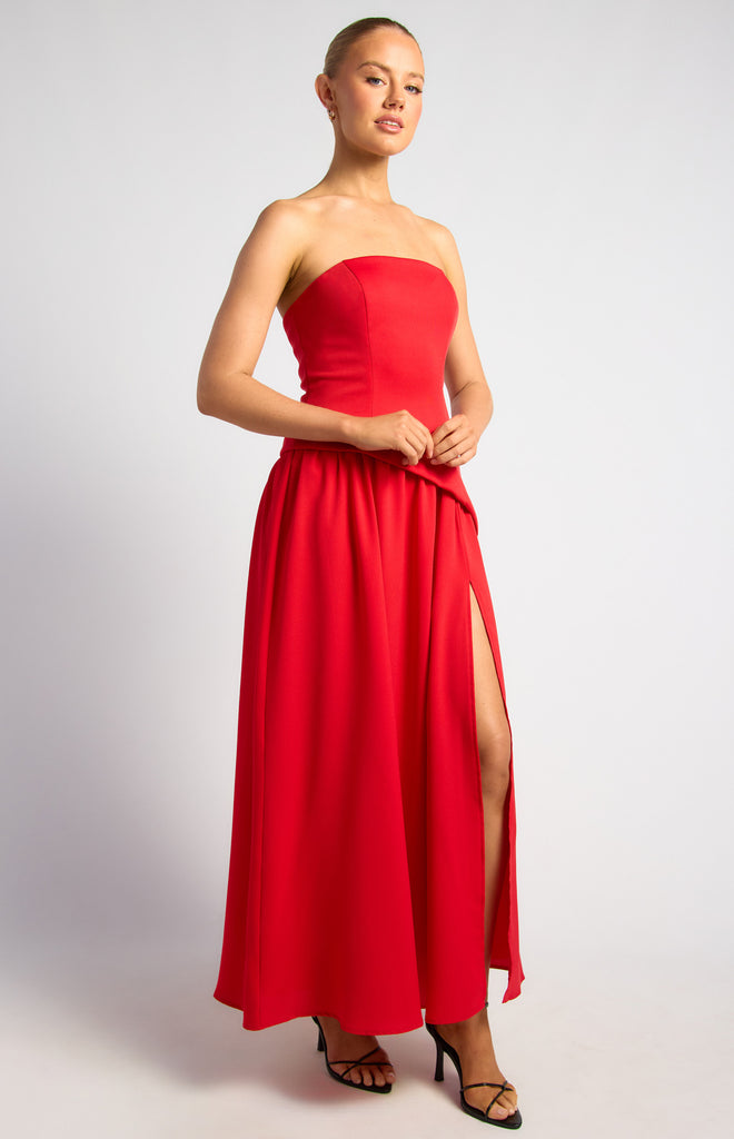 Avillmere Strapless Maxi Dress - Red