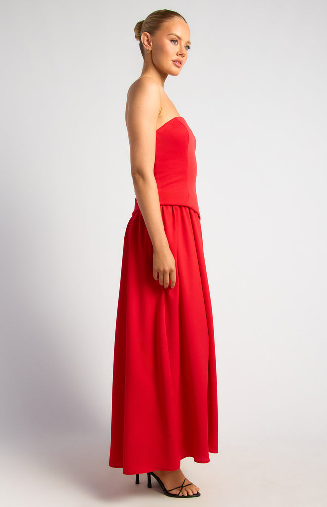Avillmere Strapless Maxi Dress - Red