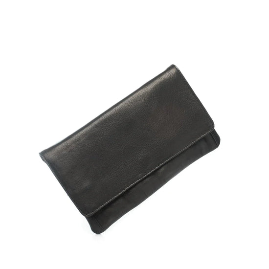 Dusky Robin Leather Sirena Purse - Black